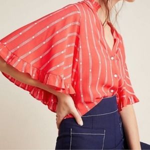 Anthropologie Maeve Aveiro Boho Button Down Blouse